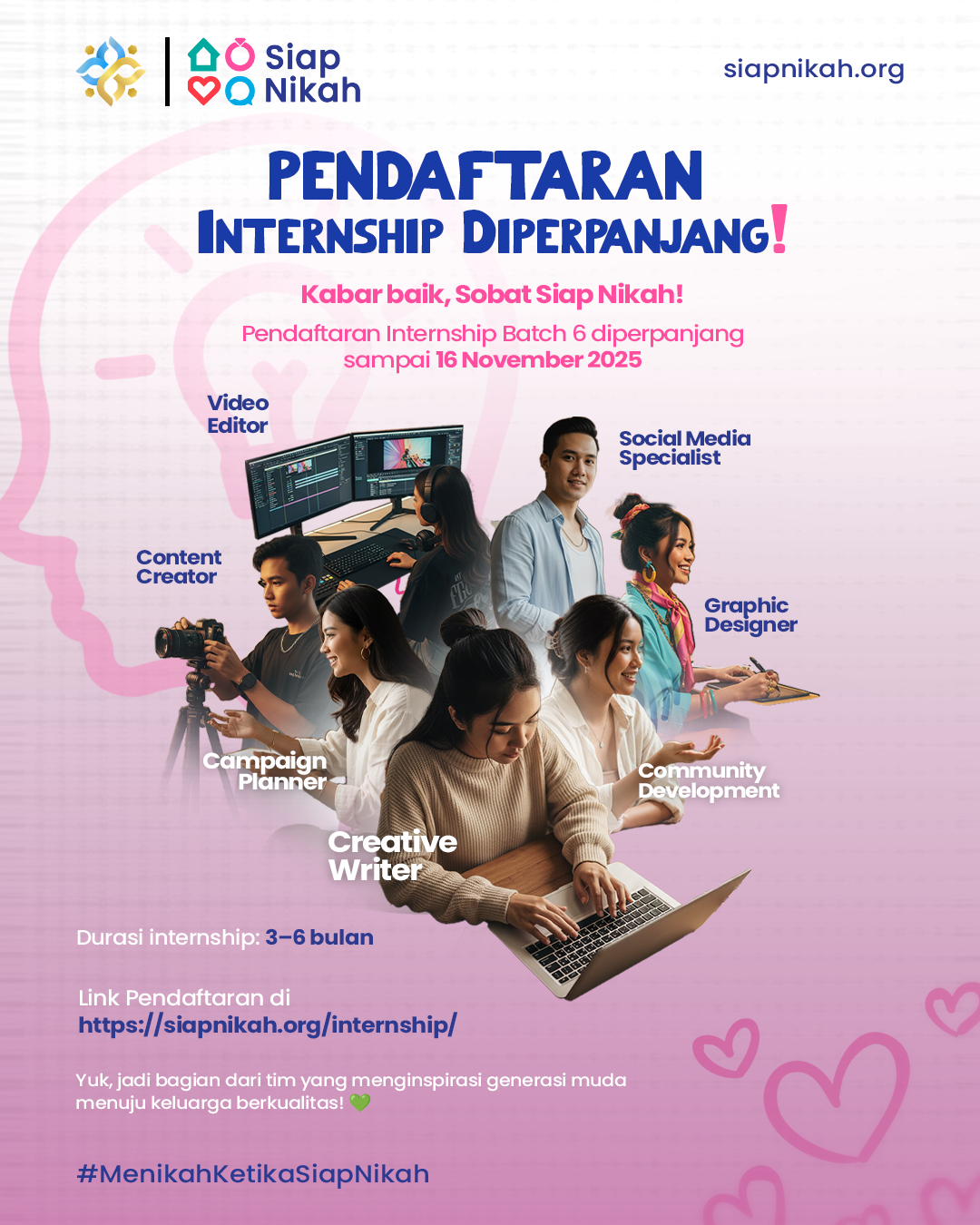 Pendaftaran Internship Siap Nikah Diperpanjang